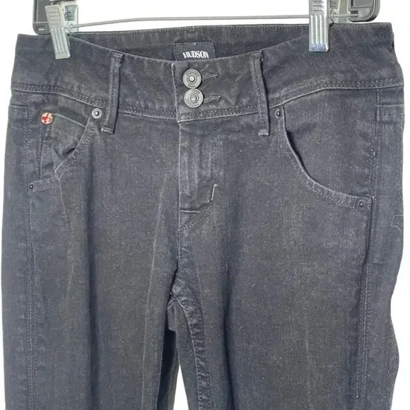 Hudson Collin Women's Black Super Stretch Skinny Jeans Size 26 Streetwear Edgy - Picture 5 of 11